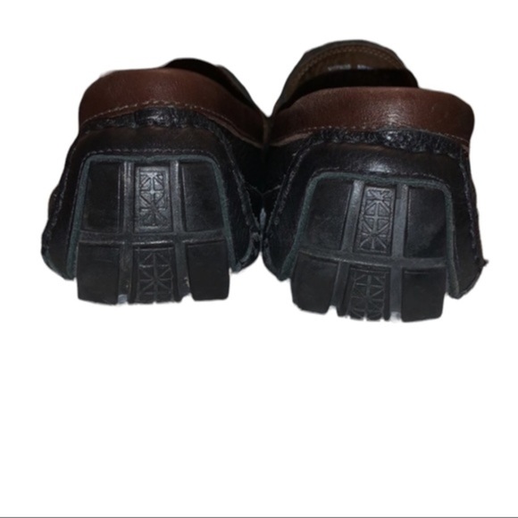 ROCKPORT LEATHER DRIVING MOCCASINS PENNY LOAFER MENS BLACK AND BROWN Size 9 main image 7